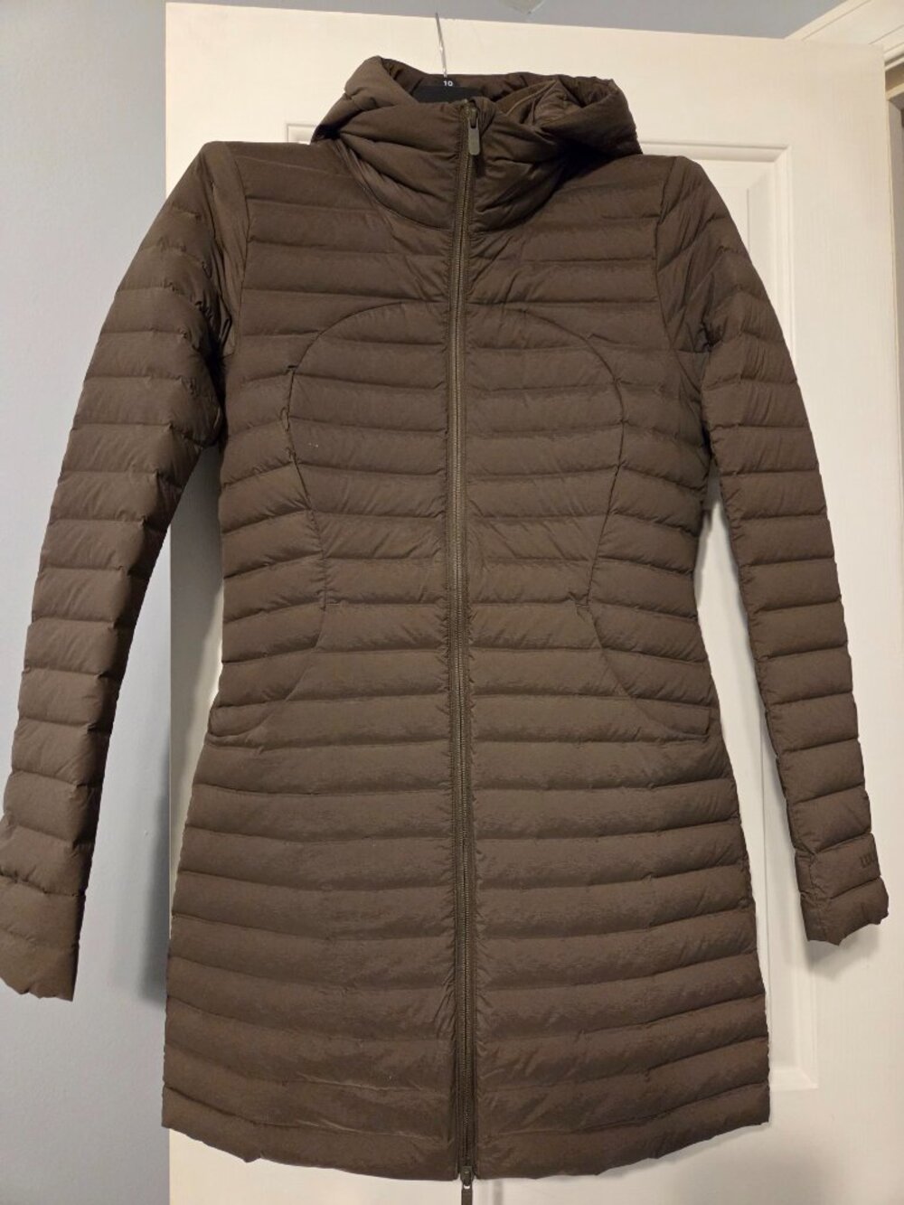 Lululemon Long Pack It Down Jacket Olive brown green Size 8